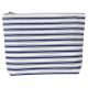 Kosmetiktasche mit blauen Streifen