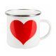 Emaille Becher mit Herz
